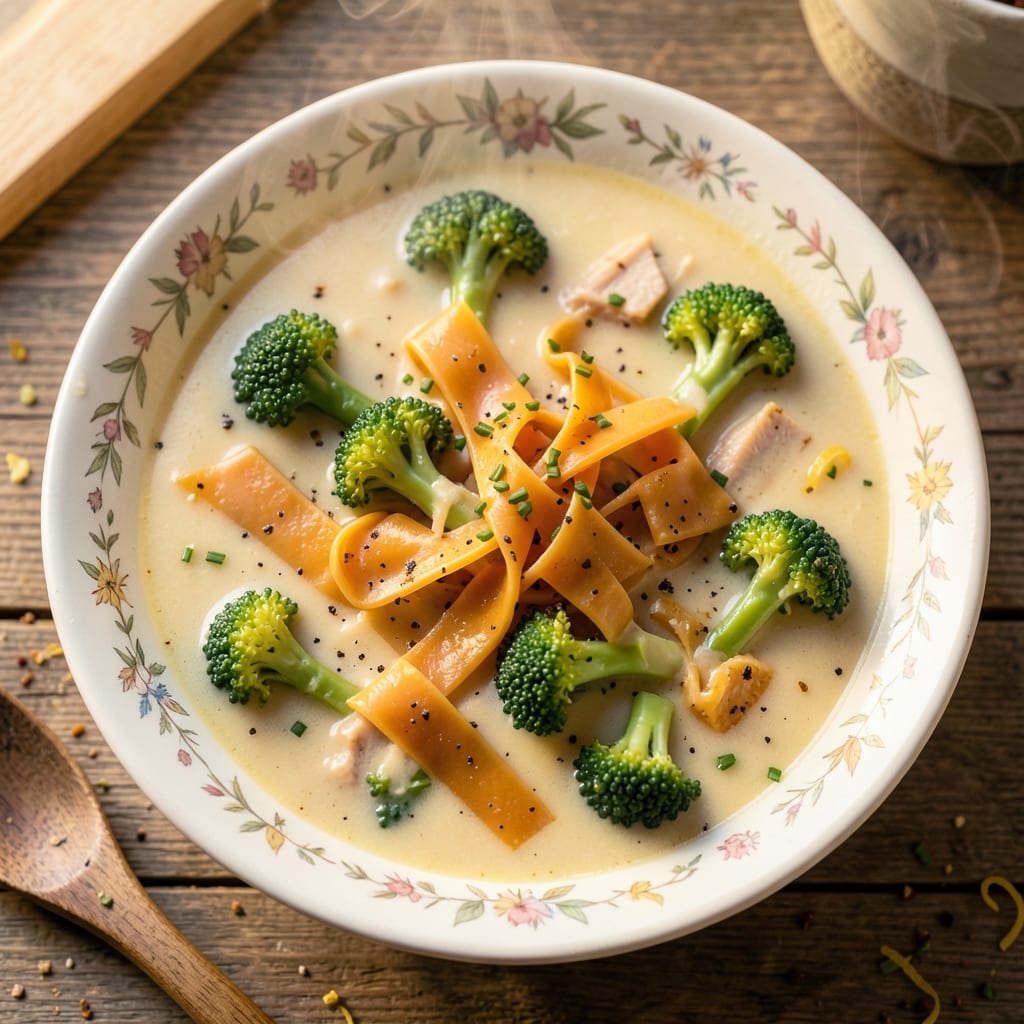 Almost Famous Broccoli Cheddar Soup Recipe: Velvety Cheese Swirls and Crispy Topping Magic