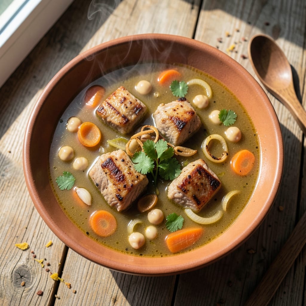 Algerian Chorba Soup Recipe: Harissa-Spiced Lamb and Chickpea Comfort