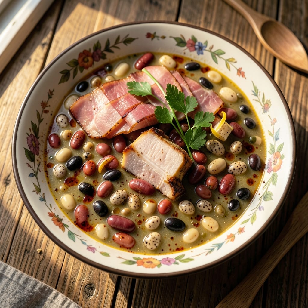 10 Bean Soup Recipe with Ham: Hearty Winter Stew with Smoky Cured Meat