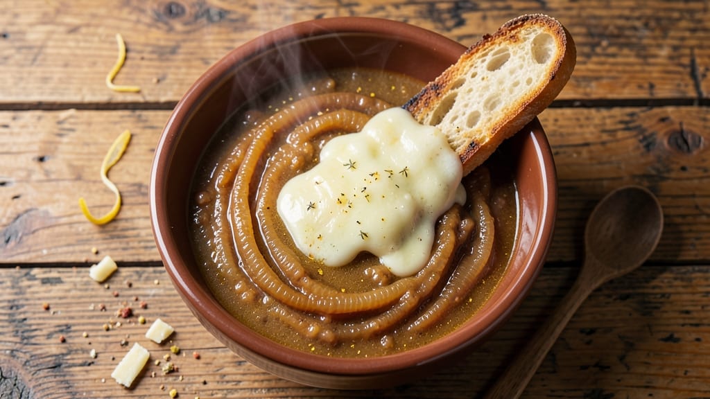 Be Our Guest French Onion Soup Recipe: Gruyère Gold and Caramelized Layers