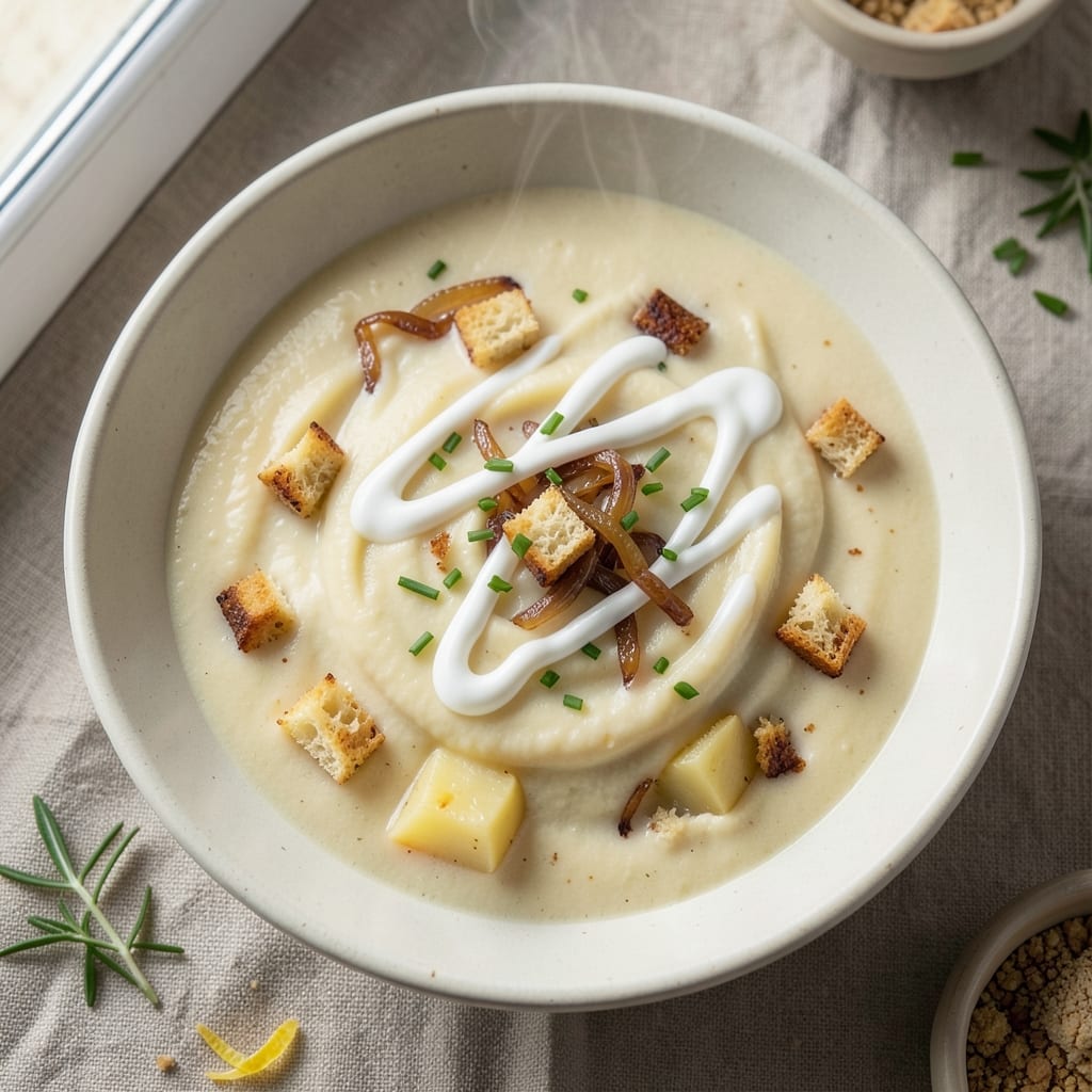 Add Potato Soup Recipe: Velvety Creaminess With Toasted Garlic Crunch