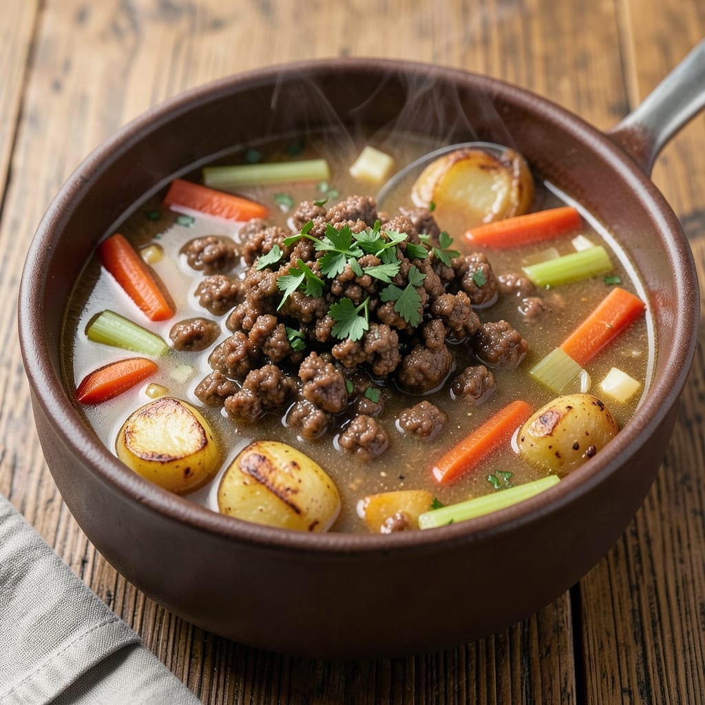 5 Star Hamburger Soup Recipe: Smoky Beef and Potato Crowd-Pleaser