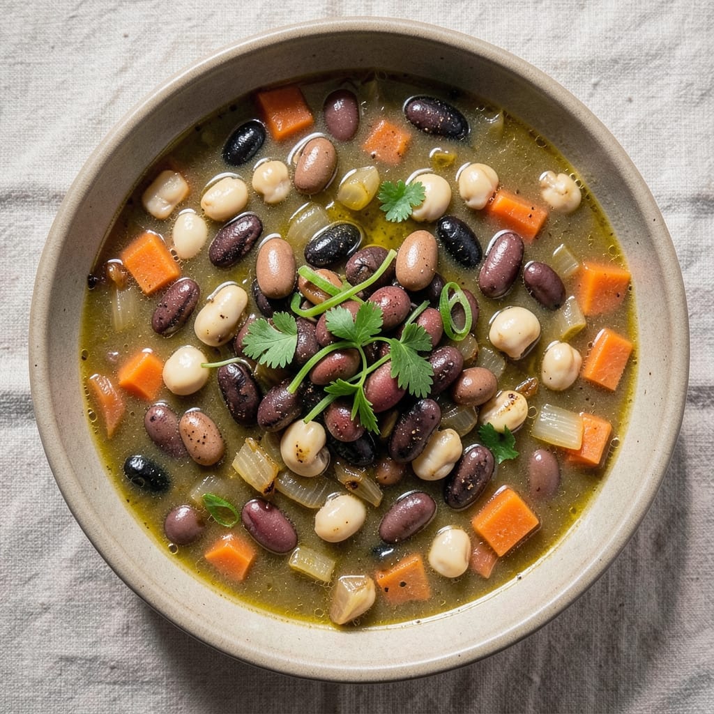 15 Bean Soup Crock Pot or Slow Cooker Recipe: Hearty Pantry-to-Pot Feast in One Hour
