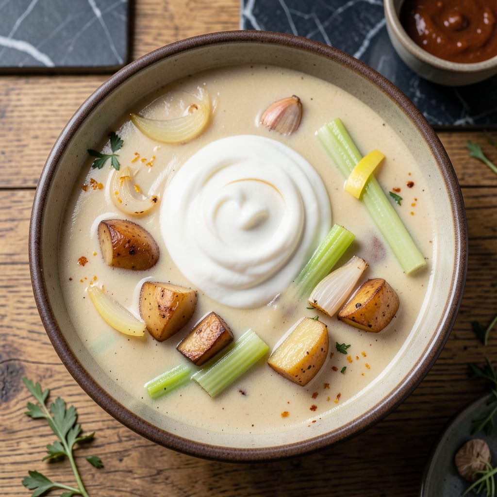 Aldi Potato Soup Recipe: Velvety Creaminess With Toasted Garlic Crunch