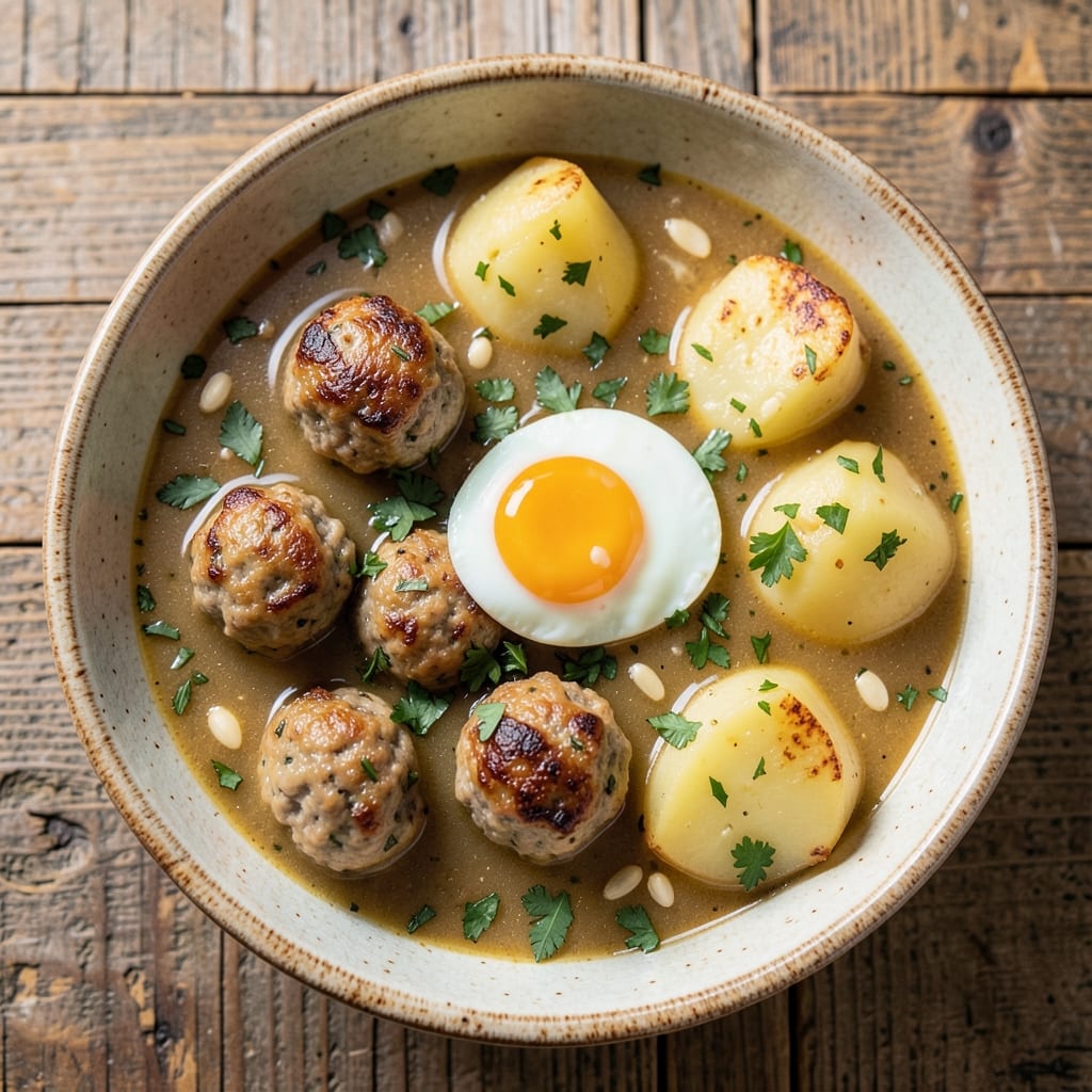 Albondigas Soup Recipe with Potatoes: Spanish-Style Meatballs in Savory Tomato Broth