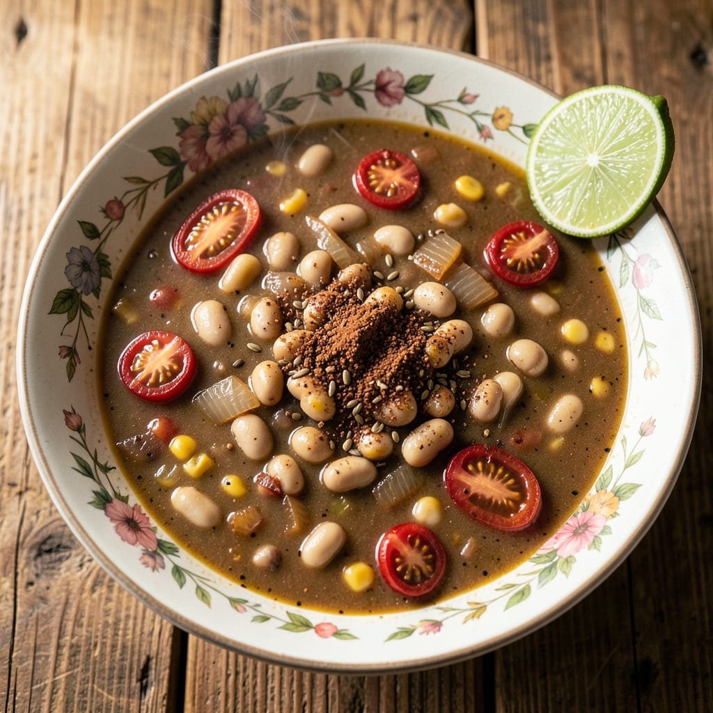 20 Minute Black Bean Soup Recipe: Velvety Cumin and Charred Corn Crunch