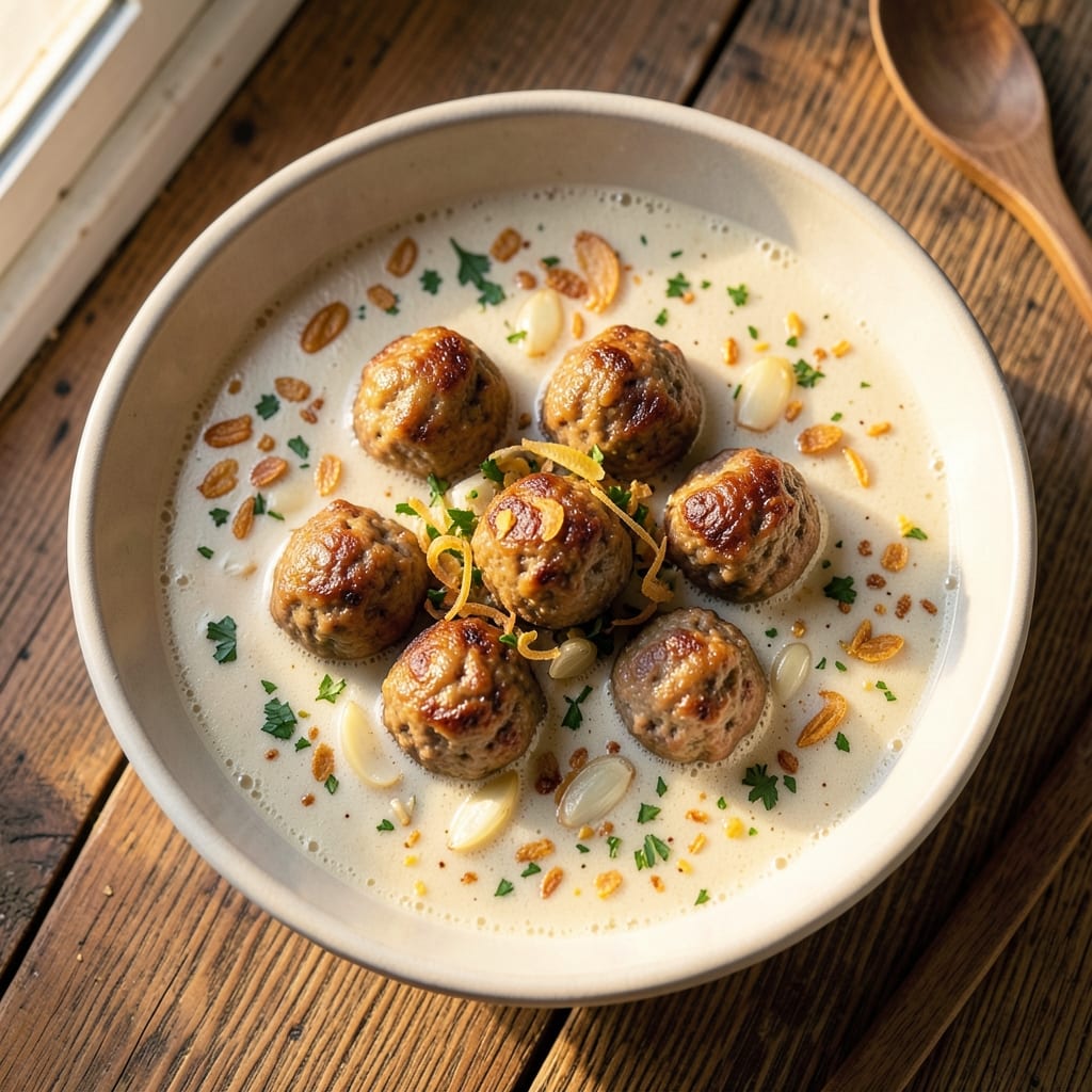Almondigas Soup Recipe: Spiced Meatballs in Silky Tomato Broth