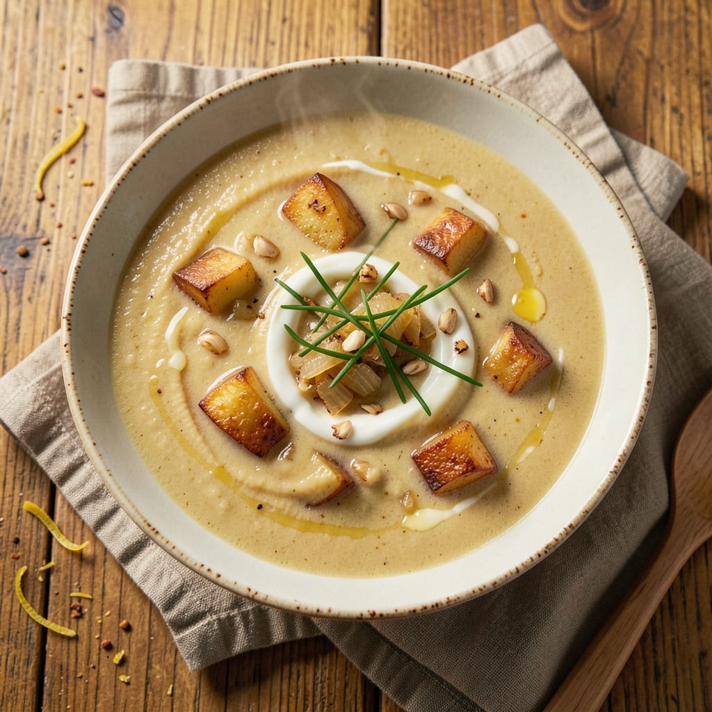 Allison's Baked Potato Soup Recipe: Creamy Velouté With Crispy Topping Magic