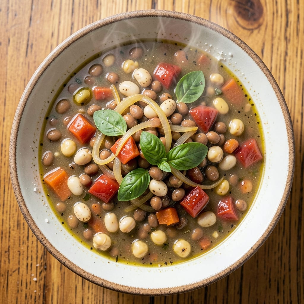 3 Bean Minestrone Soup Recipe: Blue Zone-Inspired Longevity Bowl