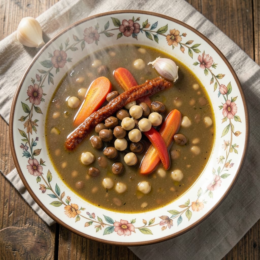 Algerian Shorba Soup Recipe: Harissa-Kissed Lentils and Chickpeas in Spiced Broth