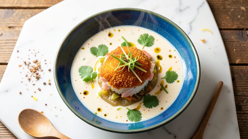 Blue Sushi Coconut Crab Soup Recipe: Tropical Luxe With Crispy Crab Bites