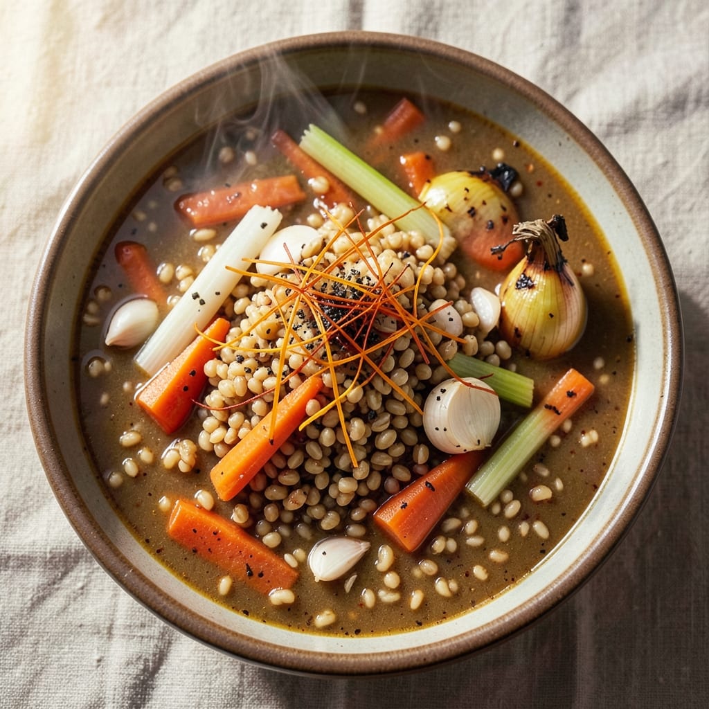 Alix Earle Soup Recipe: Saffron-Infused Creamy Delight with Toasted Barley Crunch
