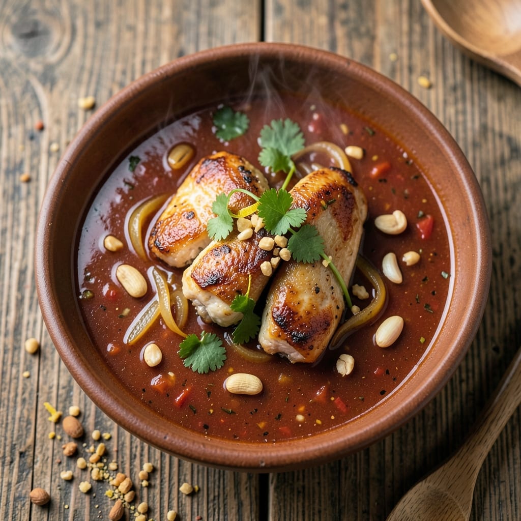 African Chicken Soup Recipe: Spiced Tomato and Peanut Simmered Richness