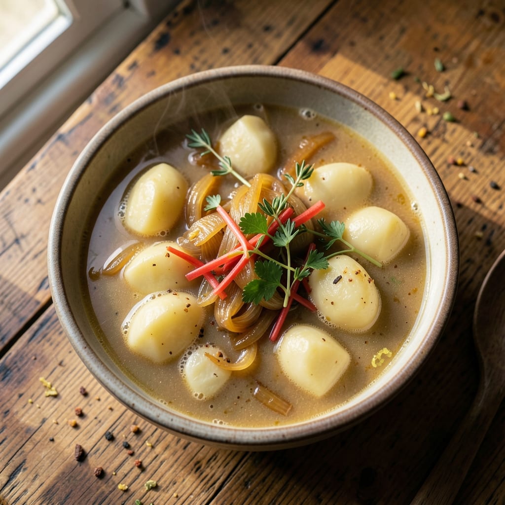 Alpine Soup Recipe: Mountain-Style Creaminess With Toasted Herb Crunch