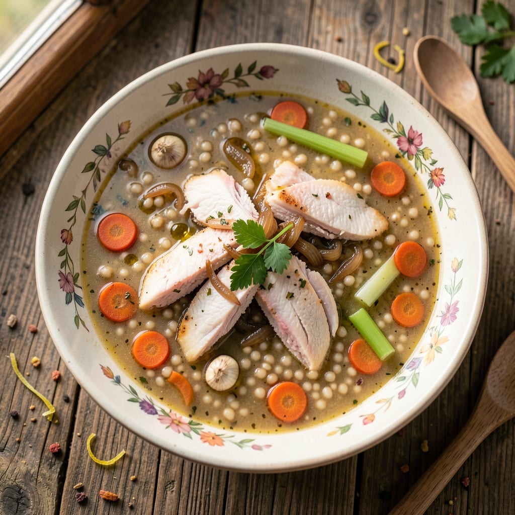Alpine Village Inn Chicken Soup Recipe: Homestyle Richness With Shredded Chicken and Barley