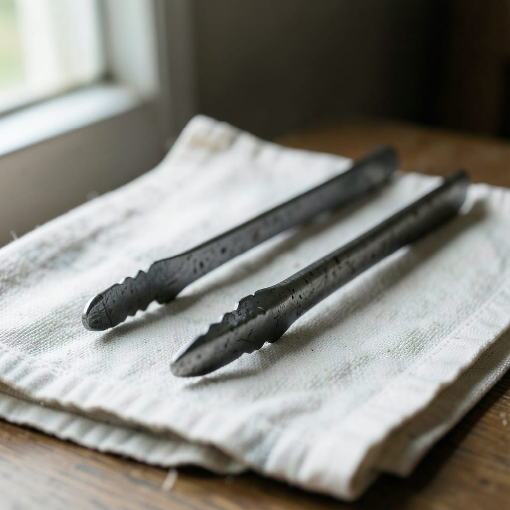 The metal tongs