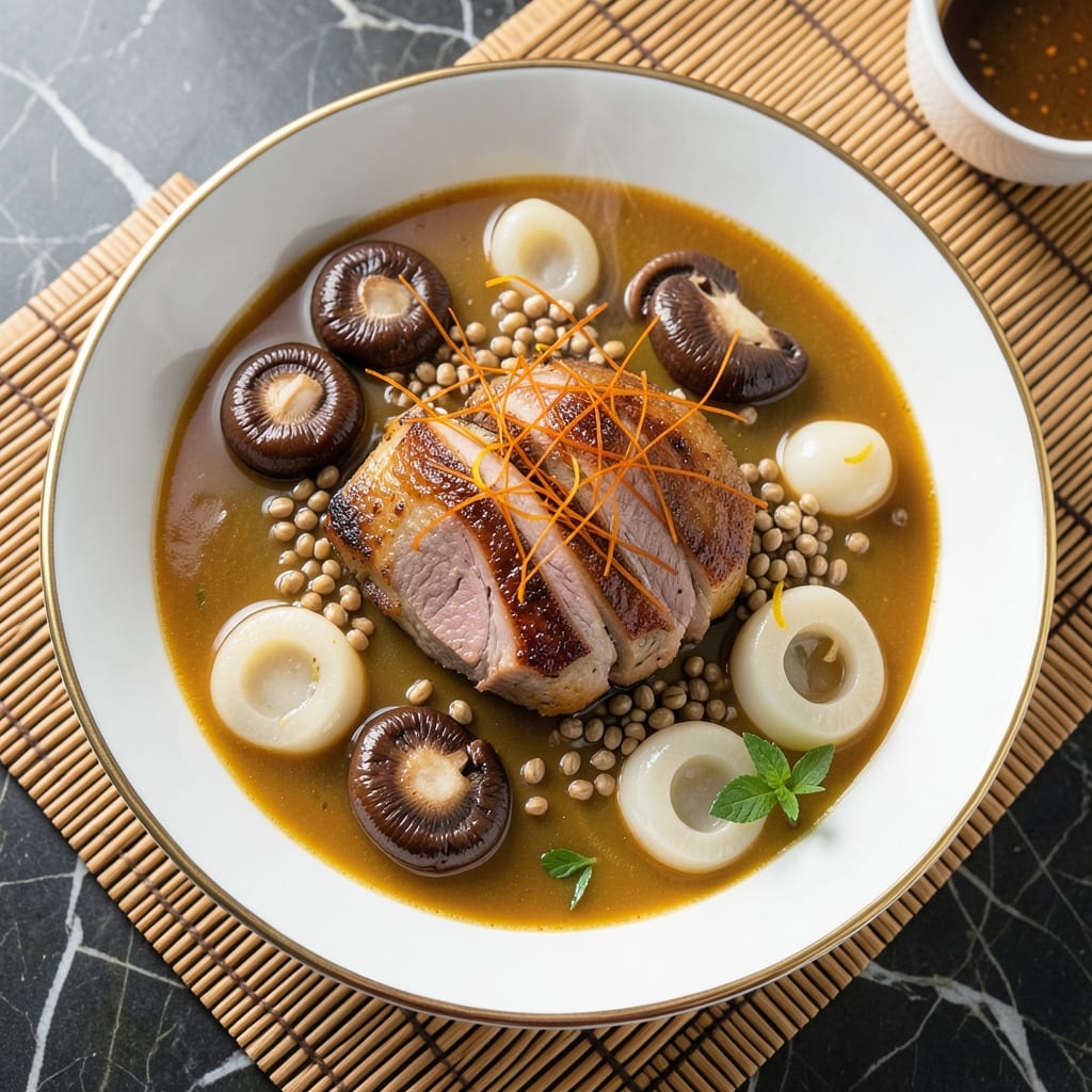 8 Treasure Soup Recipe: Saffron-Kissed Lamb and Barley Luxe