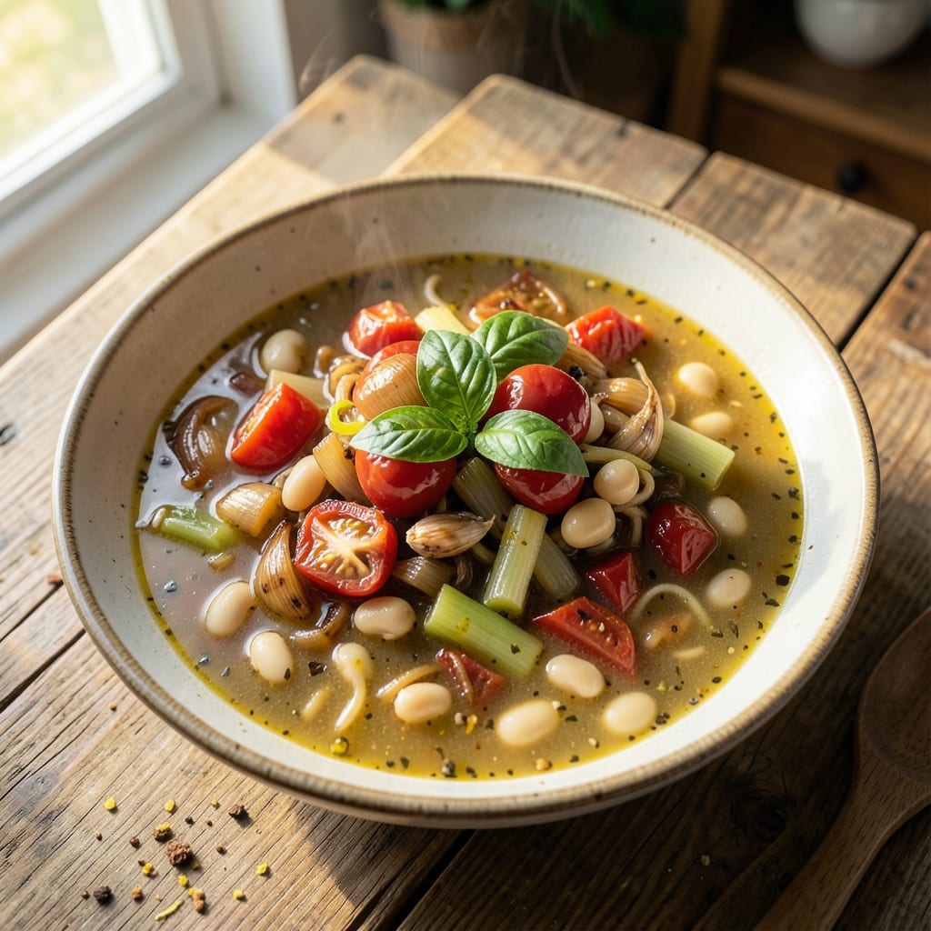 Alton Brown's Minestrone Soup Recipe: Herb-Infused Heartiness with Al Dente Pasta