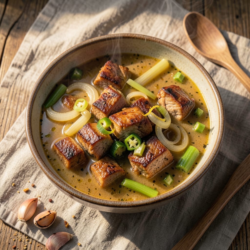 Alligator Soup Recipe: Swamp-Inspired Richness With Spiced Okra Crunch