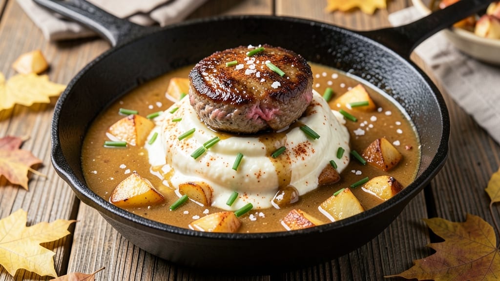 Backyard Burger Potato Soup Recipe: Smoky Beer-Braised Burgers and Creamy Potato Mash Fusion