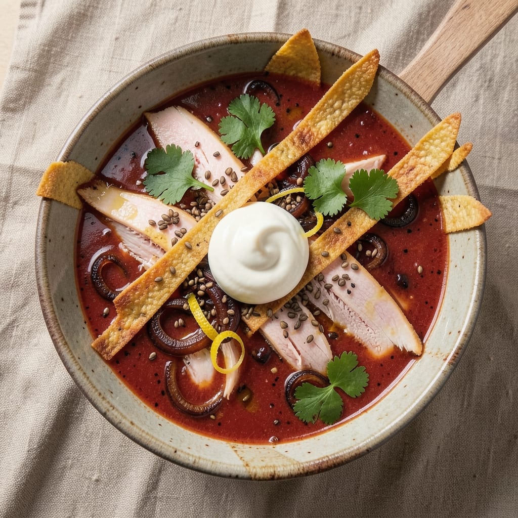 5 Star Tortilla Soup Recipe: Smoky Avocado Creaminess With Crunchy Toppings