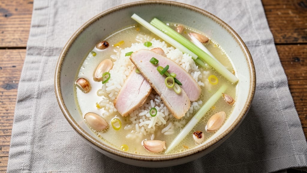 Asian Rice Soup Recipe: Fragrant Ginger-Lemongrass Broth With Silky Rice Ribbons