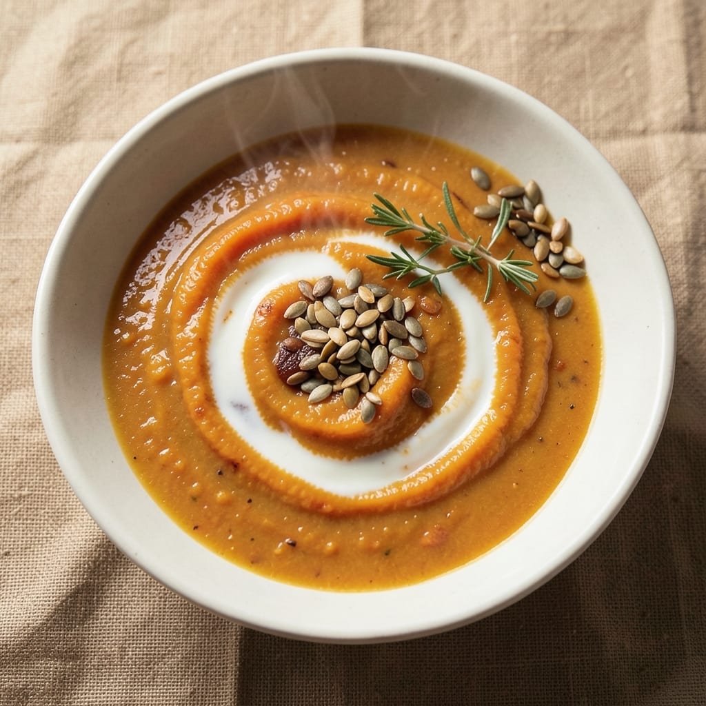 Acorn Squash And Sweet Potato Soup Recipe: Spiced Roast Perfection in One Pot