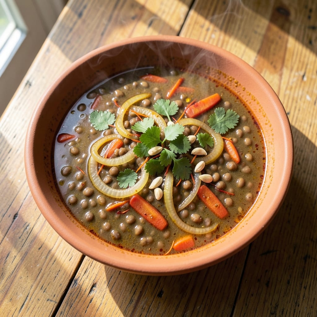Algerian Lentil Soup Recipe: Harissa-Kissed Spice and Saffron Depth