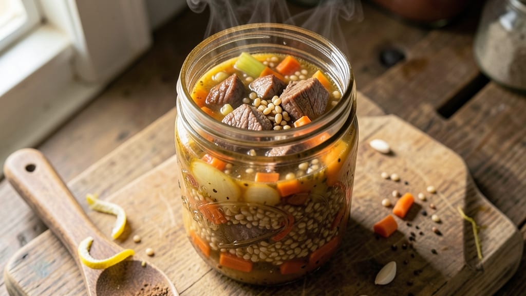 Beef Barley Soup Canning Recipe: Long-Shelf-Life Heartiness in Jars