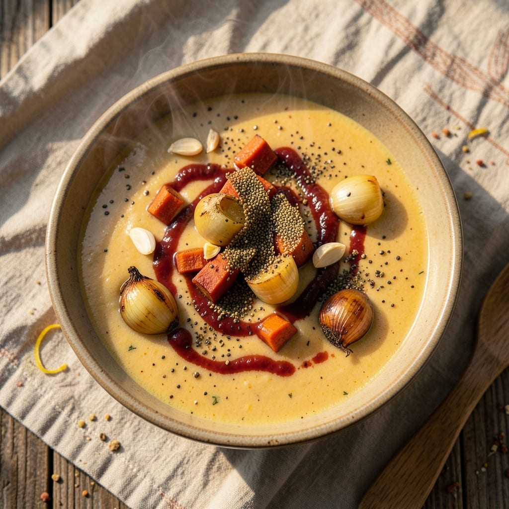 African Sweet Potato Soup Recipe: Toasted Cumin and Smoky Tomato Depth